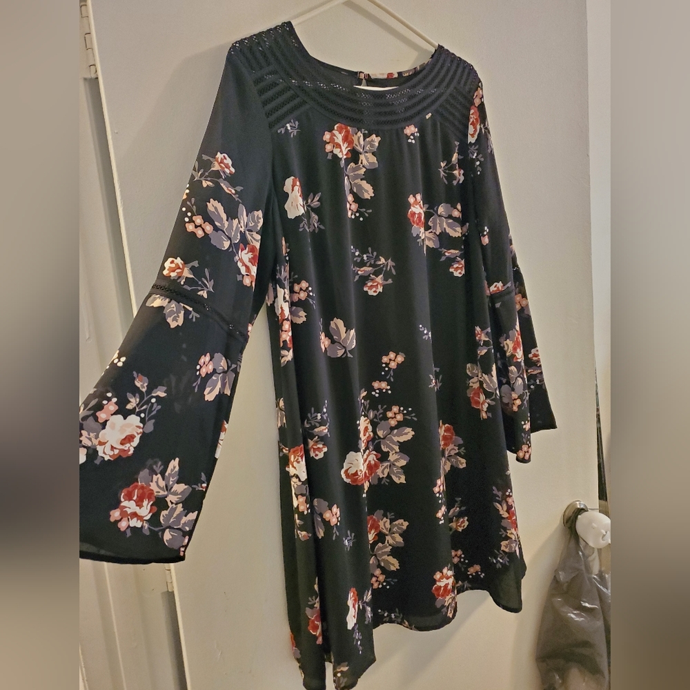 Black Floral Maternity Dress